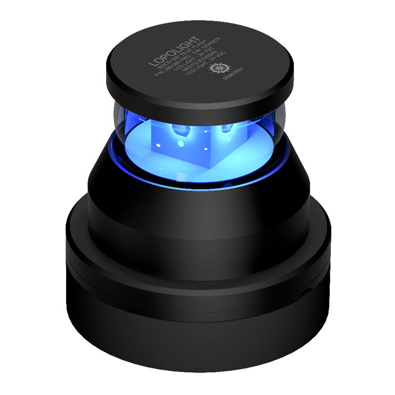 Blue Strobe 300cd (blk), hor mnt, 0.7m